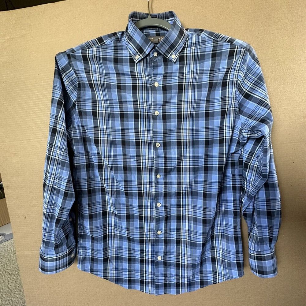 Peter Millar Mens Med southern Comfort Plaid Long Sleeve Button Up - Picture 2 of 5